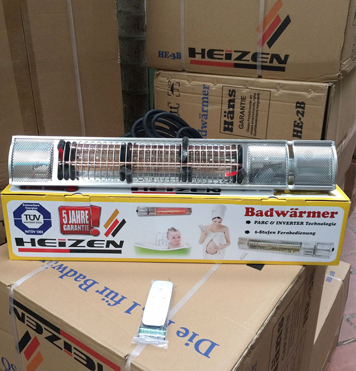 Đèn sưởi nhà tắm Heizen không chói mắt có điều khiển HE-ITR