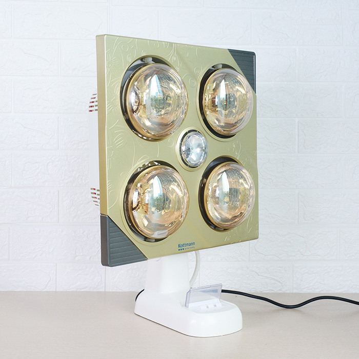 Đèn sưởi nhà tắm 4 bóng treo tường Kottmann vàng