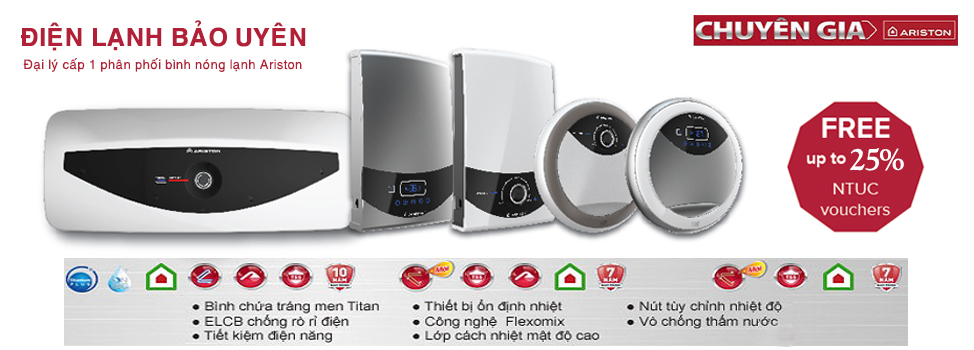 Tổng đại lý phân phối bình nóng lạnh Ariston chính hãng giá rẻ-1